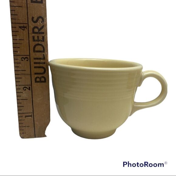 Homer Laughlin Fiesta Ware YELLOW Flat Tea Coffee Cup and Saucer Set Lot - Picture 6 of 11